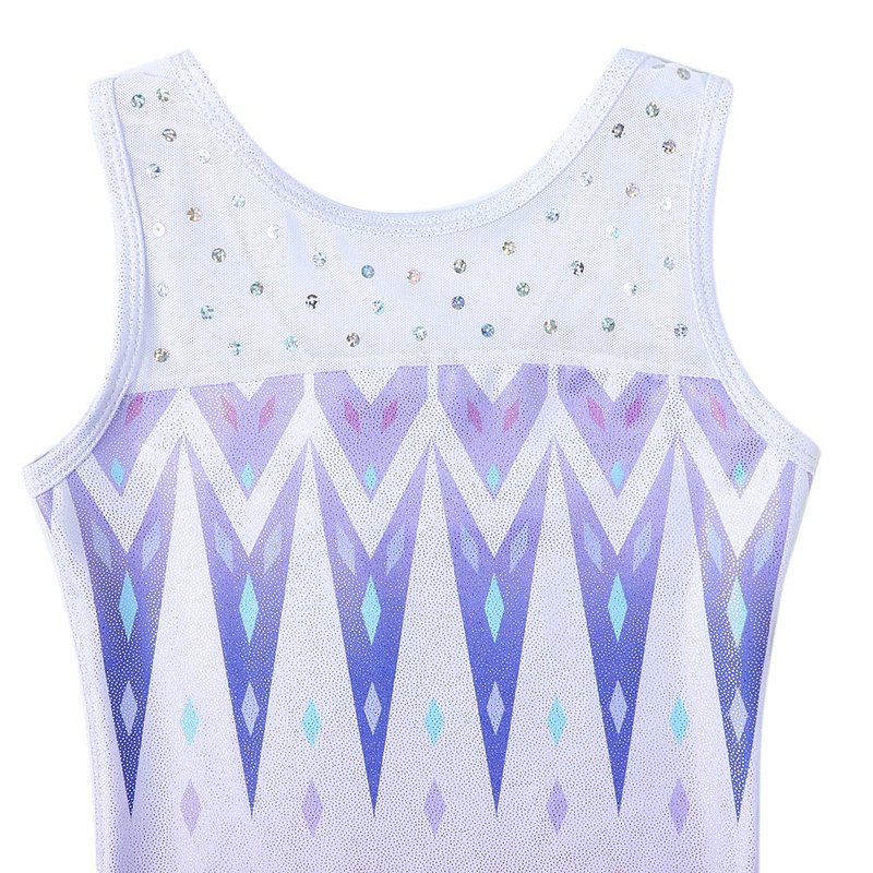 HOZIY Gymnastics Leotards for Toddler Girls 2t 3t Purple Snow Sparkles Snowflakes