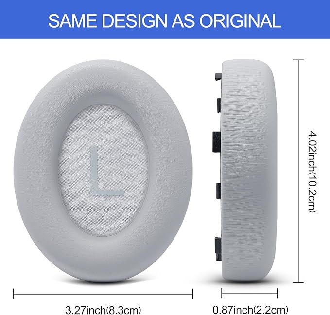 Replacement Ear Pads for Bose NC700 Noise Cancelling Headphones, Upgrade Protein Leather Earpad Cushions for Bose 700 Over-Ear Headset (Silver)