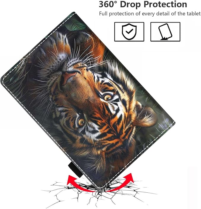 Case for Amazon Fire HD 8/Fire HD 8 Plus Tablet (12th/10th Generation 2024/2022/2020 Release) Premium PU Leather Cover with Auto Sleep Wake African Women