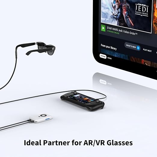 fairikabe USB-C Cable for AR Glasses 3.9FT 4K60Hz Display Cable 60W | for AR Glasses USB-C Monitor Portable Monitors 10GB 60W 4K Video Cable for Xreal One Xreal Air and More