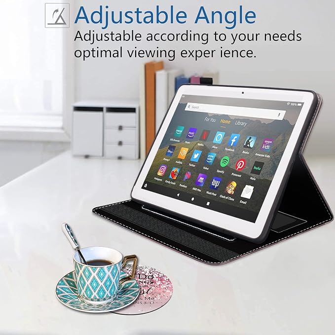 Case for All-New Amazon Kindle Fire HD 8/Fire HD 8 Plus Tablet (12th/10th Generation 2022/2020 Release) - Premium PU Leather Cover with Auto Sleep Wake Bible Verse Jeremiah 29:11