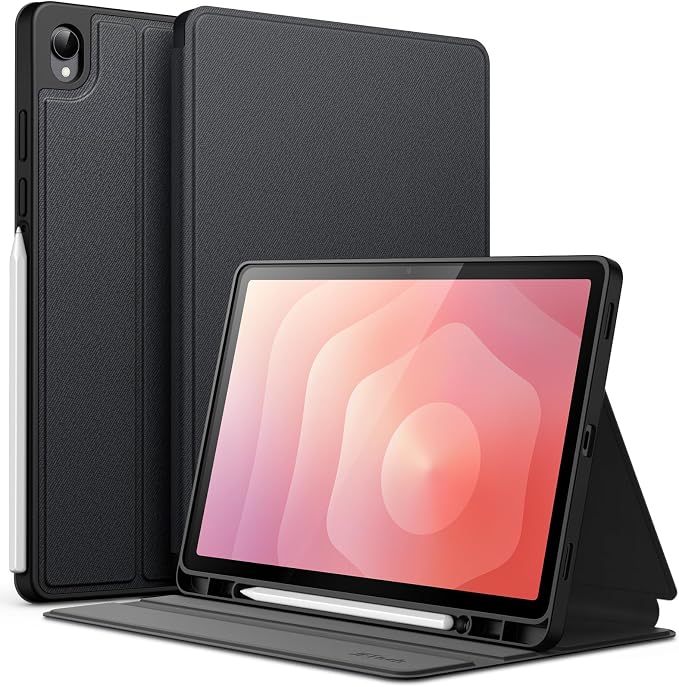 JETech Folio Case for Samsung Galaxy Tab S11 Black | Multi-Angle Stand Cover S Pen Holder Slim Protective Cover Auto Wake/Sleep