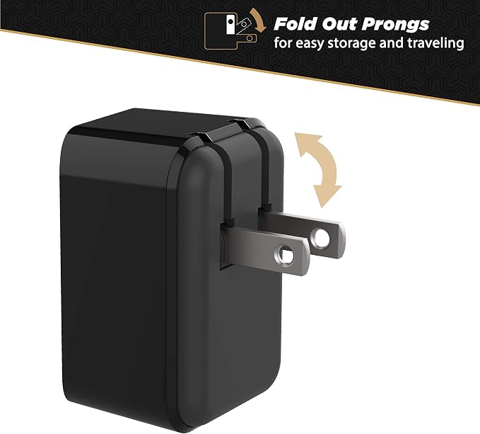 Scosche HPDCA32 PowerVolt 32W Certified Type-C + Type-A Fast Wall Charger Power Delivery 3.0 for ALL USB-C and USB-A Devices in Black