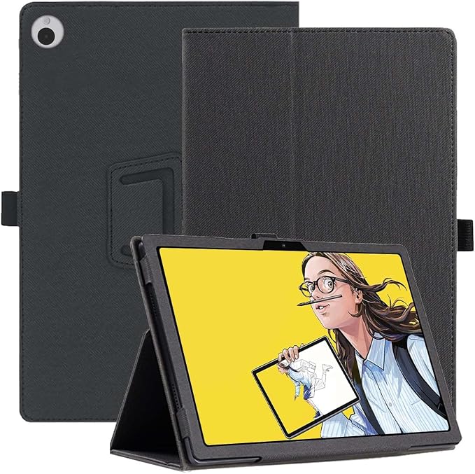 Case for Wacom MovinkPad 11 Drawing Tablet 11inchNOUKAJU Drawing Tablet Protection CoverFolding Stand with Pencil Holder and Wrist StrapProtection Case for Wacom MovinkPad 11(Black)