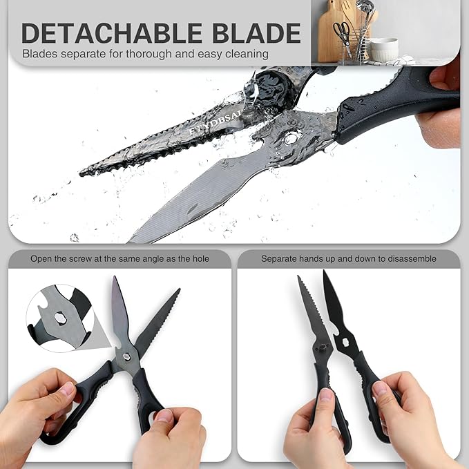 Kitchen Scissors Come Apart, All Purpose Kitchen Shears for Food
