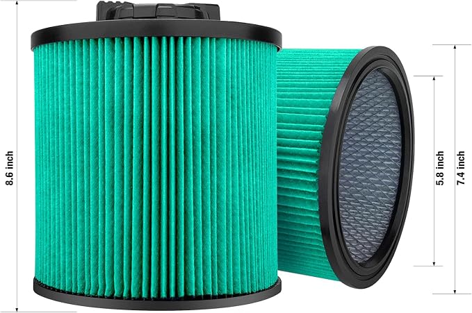 DEWALT Shop Vac Filters, DXVC6914 HEPA Cartridge Filter, Vacuum Filter