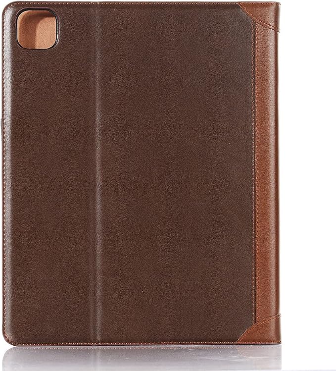 iPad Pro 13'' (M5 2025) (M4 2024) Case DMaos Vintage Book Synthetic Leather Stand Folio Smart Cover Auto Sleep/Wake Business Document Card Holder - Black