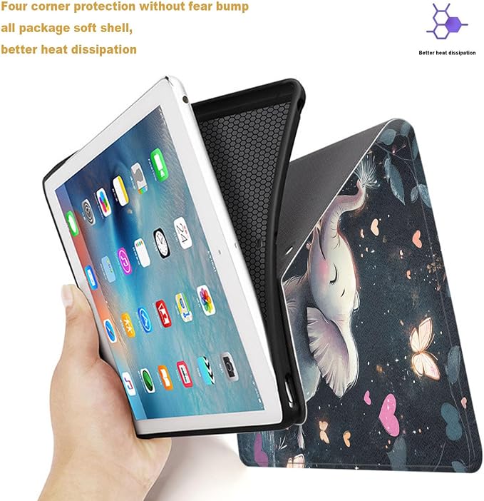 Tablet Case for 6 All-New Kindle (11th Generation2024/2022 Release)Shockproof Protective Cover with StandAuto Wake/SleepAmerican Flag Deer