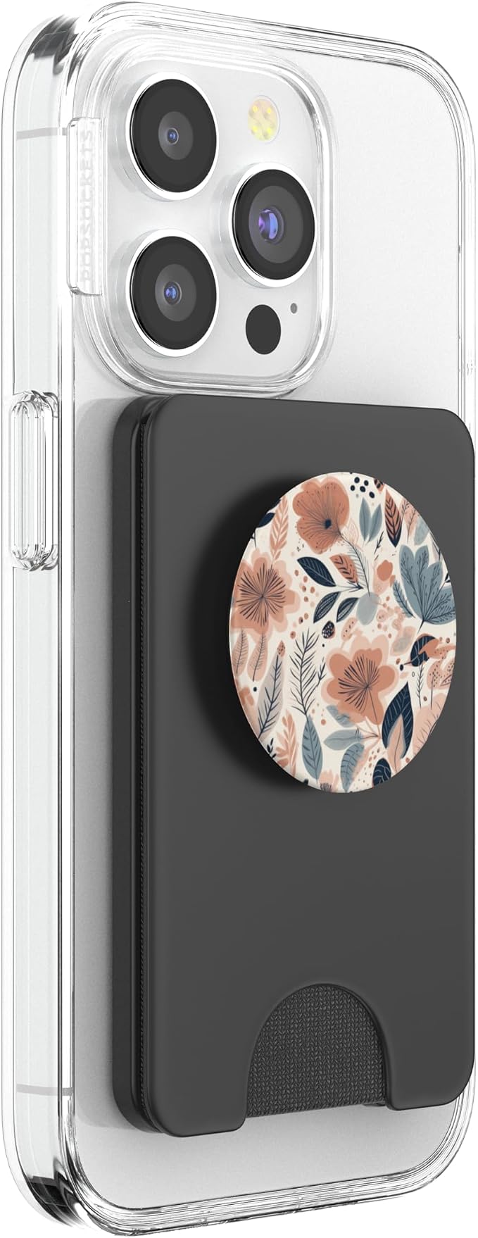 Boho Cream Aesthetic Neutral Floral Wild Flower Pattern PopSockets Adhesive PopGrip