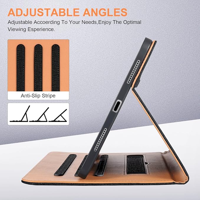 for iPad A16 Case 11 Inch 2025Cover for iPad 10th 11th Generation Case with Pencil HolderBlack