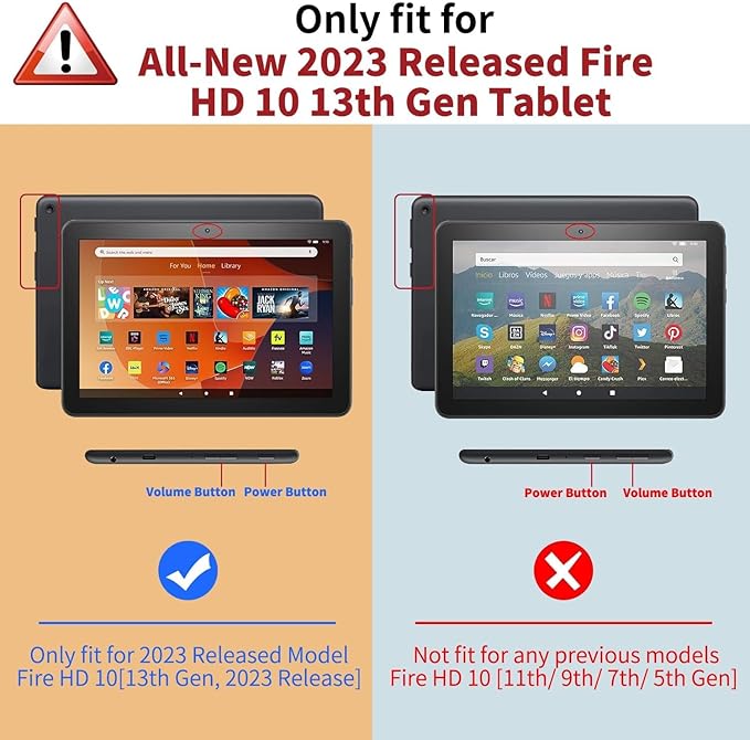Case for Amazon Fire HD 10 and 10 Plus Tablet (13th/11th Generation 2023/2021 Release)PU Leather Slim Fit Folding Stand Cover - Brown Owl
