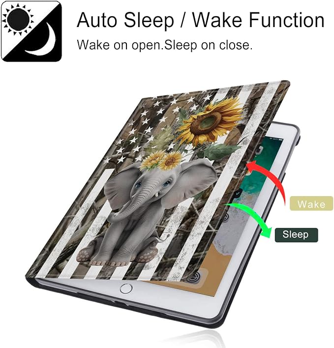 for Samsung Galaxy Tab S6 Lite Case 2022/2020 Release with Adjustable Stand &amp Auto Wake/Sleep Feature Smart Protect Cover Case for Samsung Tab S6 Lite 10.4 inch - American Flag