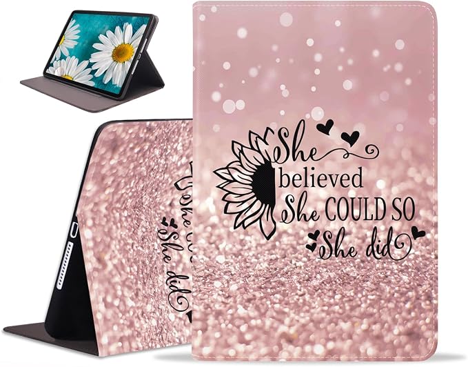 Case for Samsung Galaxy Tab A 10.1 Inch 2019 Tablet [SM-T510/T515/T517] Slim PU Leather Case Adjustable Stand with Auto Wake/Sleep - Bible Verse Proverbs 31:25