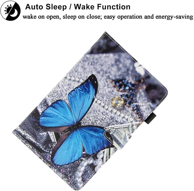 Case for Samsung Galaxy Tab A 8.0 inch Tablet Case 2015 (Model SM-T350/T355/P350/P355) with Pencil Holder [Auto Sleep/Wake] Stand Folio PU Leather Shockproof Cover Magnetic Smart WalletNight
