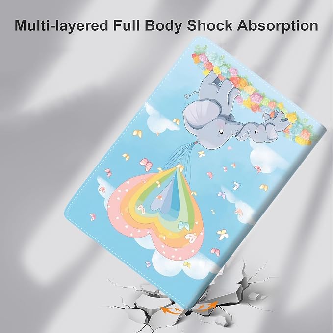 Case for iPad (A16) 11th Generation 11 Inch (2025) iPad 10th Generation 10.9 Inch (2022)，Slim Fit Foldable Standing Cover Case with Auto Sleep/Wake ，Red Moon Japanese Landscape