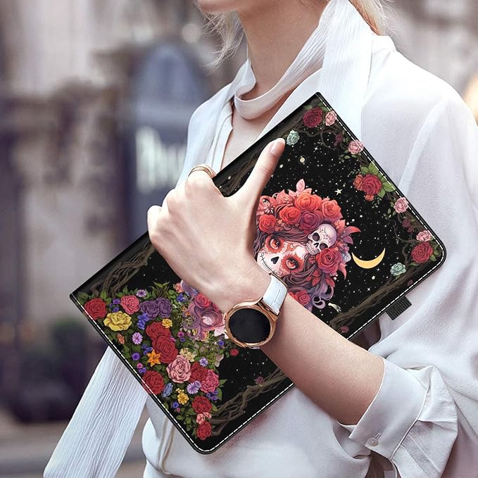 Case for All-New Kindle Fire HD 8 Tablet (12th/10th Generation 2020/2022 Release) &amp Fire HD 8 PlusPremium PU Leather Folio Stand Cover Case with Smart Auto Wake/Sleep Smoke Flag of Mexico Flag