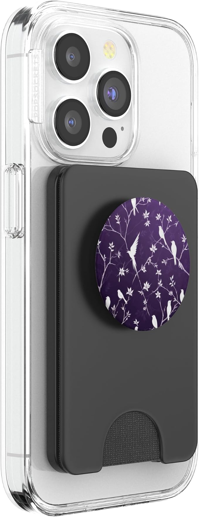 White Birds Purple PopSockets Adhesive PopGrip