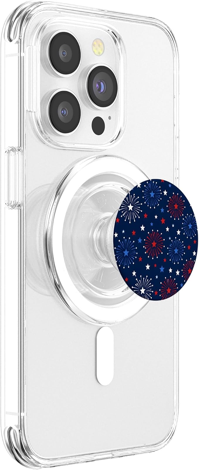 Firework Star Pattern Patriotic 4th of July Red White Blue PopSockets PopGrip for MagSafe