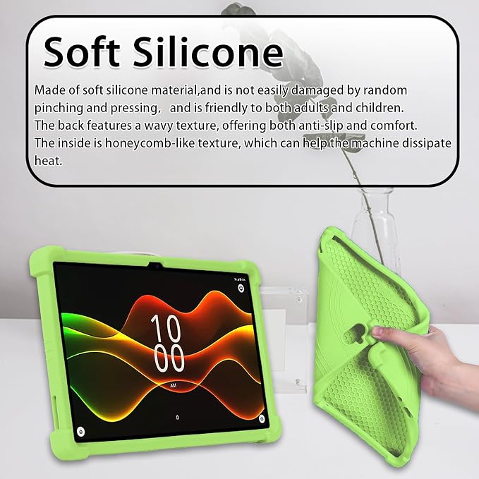 ATOOZ for Boost Celero 5G Tablet Case 10.95 Inch 2025Soft Silicone Shockproof Kids Case for Celero 5G Tablet 11 Inch with PC Stand (Black)