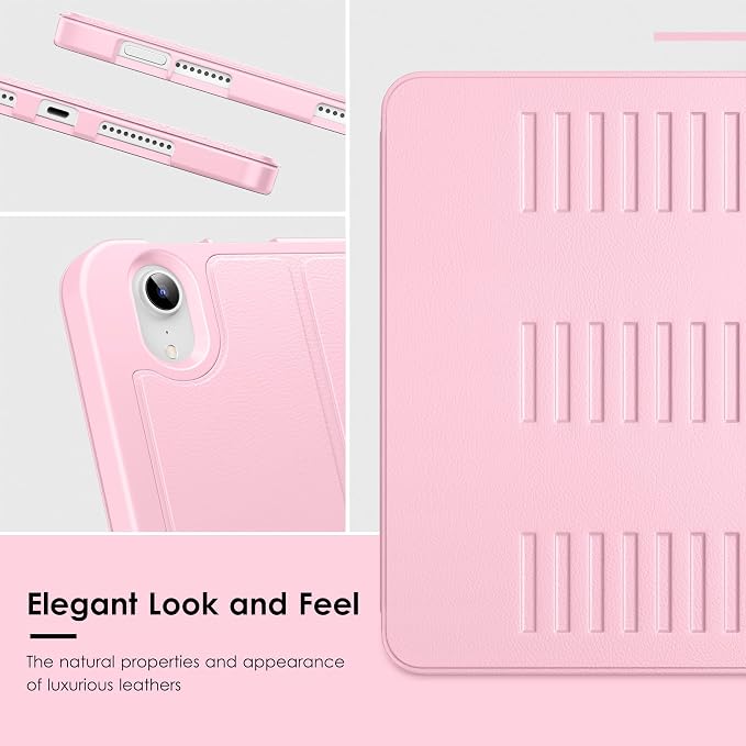 VIKESI Case for iPad mini 7 (A17 Pro) and iPad mini 6Multiple Angles Magnetic Stand CoverShockproof Soft BackPencil Holderand Auto Sleep/WakeBlack