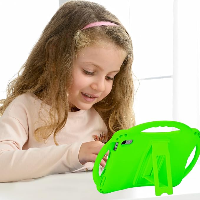 TopEsct Kids Case for iPad mini 7 (A17 Pro) 2024 /iPad Mini6 2021 Shockproof Silicone Cover with Handle Stand for 8.3 iPad mini 6th/7th GenBlue
