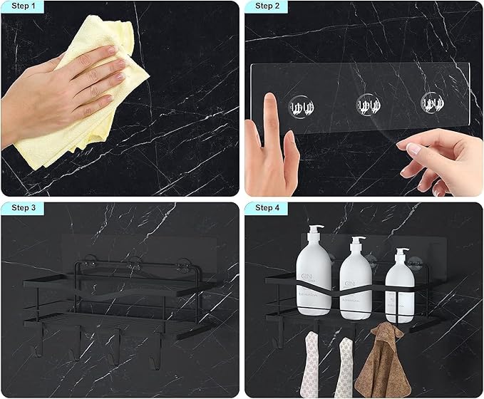 14pcs Shower Caddy Adhesive Replacement Shower Shelves Adhesive Strip Pad Shower Organizer Rack Sticker Replacement Bathroom Heavy Duty Strong Sticky Wall Adhesive