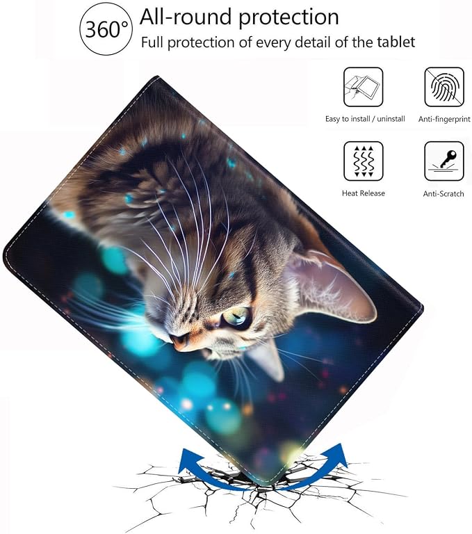 Case for iPad (A16) 11th Generation 11 Inch 2025 iPad 10th Generation 10.9 Inch 2022 Protective Leather Case Adjustable Stand Auto Wake/Sleep Smart Case - African American Girl