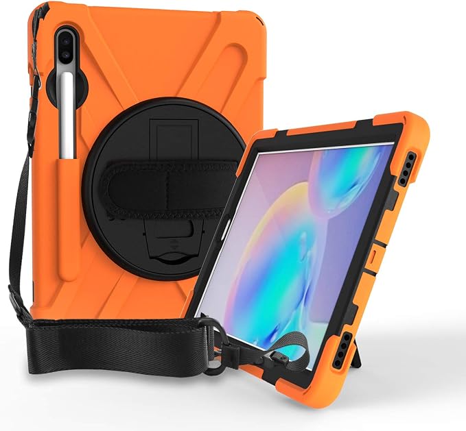 KIQ Shield Series for Samsung Galaxy Tab S7 FE Case Galaxy Tab S8 Plus Case Heavy Duty Shockproof Case w/S Pen Holder for Samsung Tab S7 fe 5G case 12.4 Inch 2020 SM T970 X800 T730 - Black