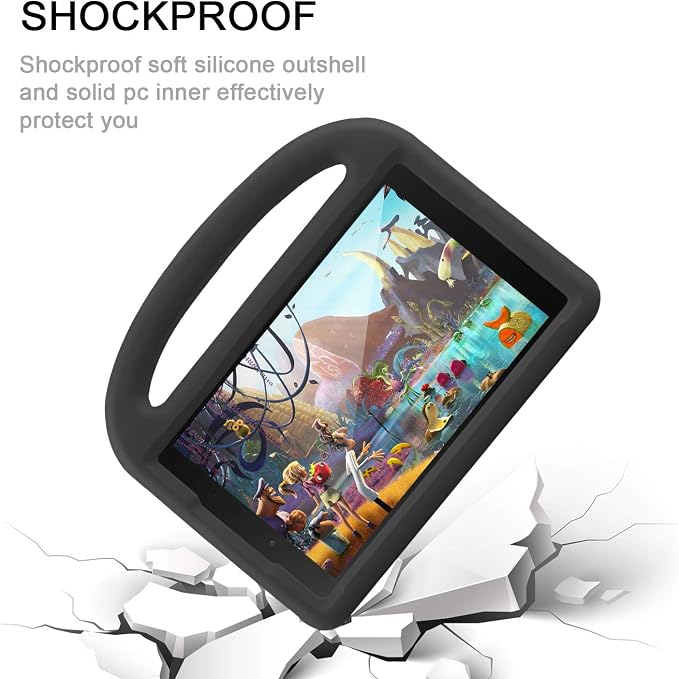 Kids Case for Samsung Galaxy Tab A 8.0 (2019) SM-T290/SM-T295 Techcircle Kid Child Safe Shock Proof EVA Rugged Protective Handle Stand Case for Galaxy Tab A 8.0 SM-T290/SM-T295 Tablet Black