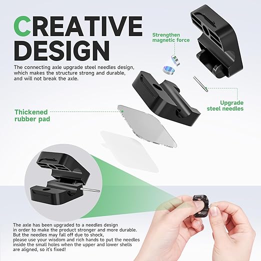 12 Black Magnetic Cable Clips,Under Desk Cable Management,Cord Holder for Nightstand Home Office Car Phone Wall,2025 Adhesive Cord Organizer[0.45" in Ht Save Space/Versatile for Wire Up to 0.27" OD]