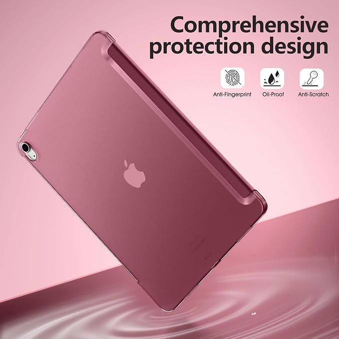 for iPad Air 13 Inch Case M4/M3/M2(2026/2025/2024) Lavender | Slim Trifold Stand Protective Cover with Translucent Hard Back for iPad Air 13 Case Support Touch ID Auto Wake/Sleep