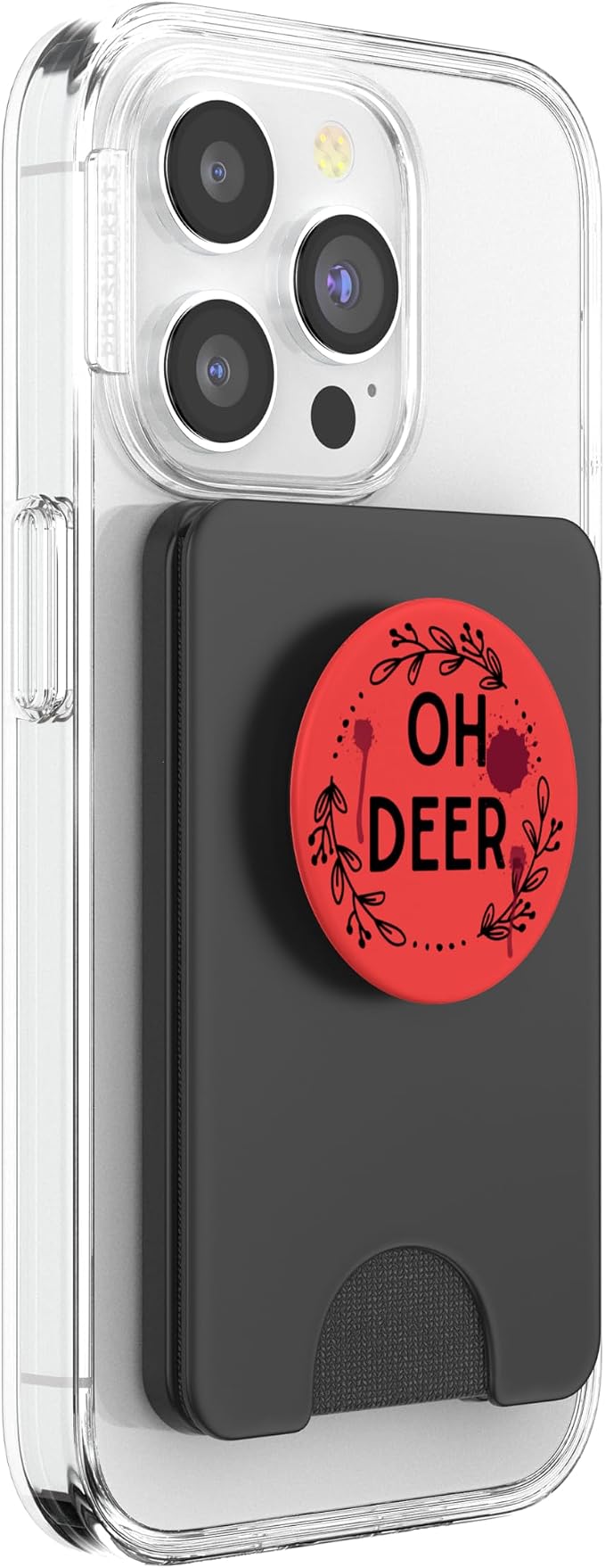 Alastor Radio Demon Oh Deer Red Pop Socket PopSockets Adhesive PopGrip