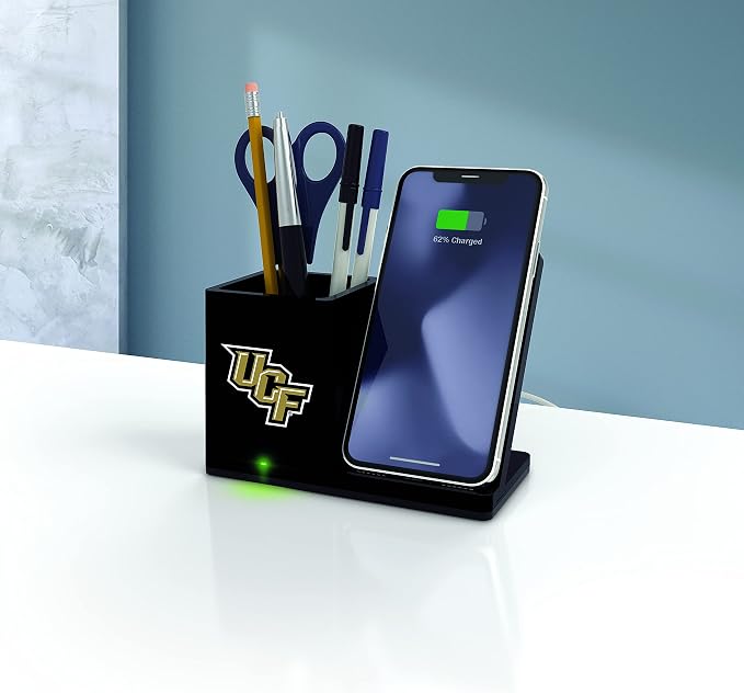 SOAR NCAA Unisex Cell Phone Wireless Charging Stand and Desktop Organizer