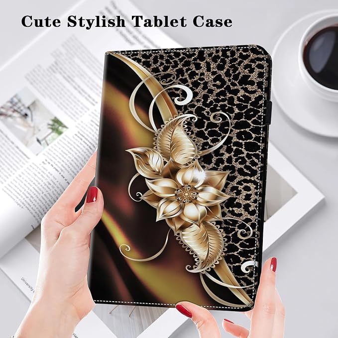 Case for Amazon Fire HD 10 and 10 Plus Tablet (13th/11th Generation 2023/2021 Release)PU Leather Slim Fit Folding Stand Cover - Brown Owl