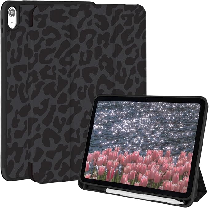 Case for iPad 9th/ 8th/ 7th Generation Case 10.2&amp10.5 Inch (2021/2020/2019 Release) Slim Lightweight Soft Trifold Back Cover with Pencil Holder &amp Auto Sleep/Wake CoverBeige Checkered