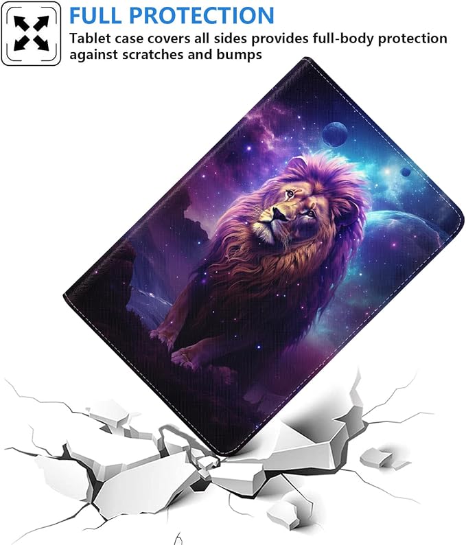 Case for Samsung Galaxy Tab S10 Plus 2024/ S9 Plus/ S9 FE Plus 5G 12.4 Inch 2023 Slim PU Leather Stand Folio Cover with Auto Wake Sleep Abstract Paint Dogs