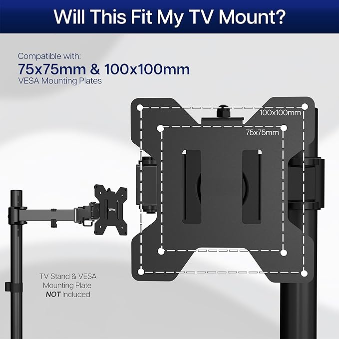 VIVO Adapter VESA Mount Kit for 20 to 30 inch LED LCD Monitor Screen, 75mm and 100mm mounting Bracket, Stand-VAD1