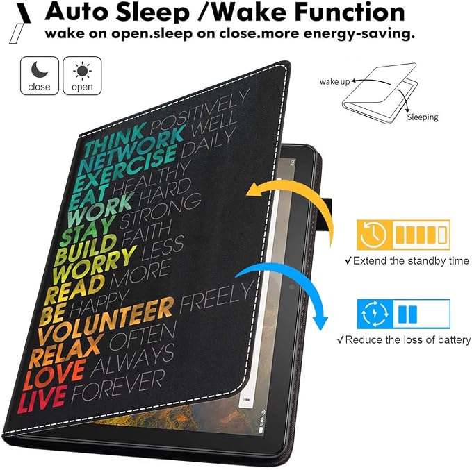 Case for Amazon Kindle Fire HD 10 &amp Fire HD 10 Plus Tablet (11th Generation 2021 Release) Premium PU Leather Stand Cover with Smart Auto Wake American Flag Deer