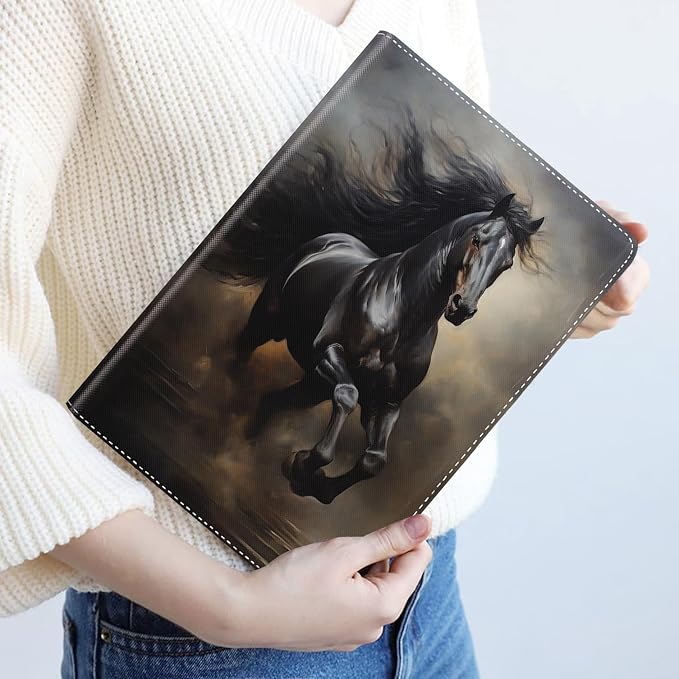 Case for iPad (A16) 11th Generation 11 Inch 2025 / iPad 10th Generation 10.9 Inch 2022 Ultra-Thin Multi-Angle Protective Cover with Auto Sleep/Wake A Dark Horse