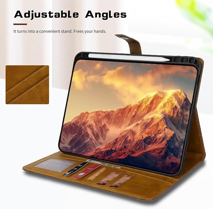 Case for iPad 9/8/7 Gen Case(2021/2020/2019)- Shockproof Cover with Built-in Pencil Holder- Smart Auto Sleep/Wake - Perfect for Students at Home/School-Pink
