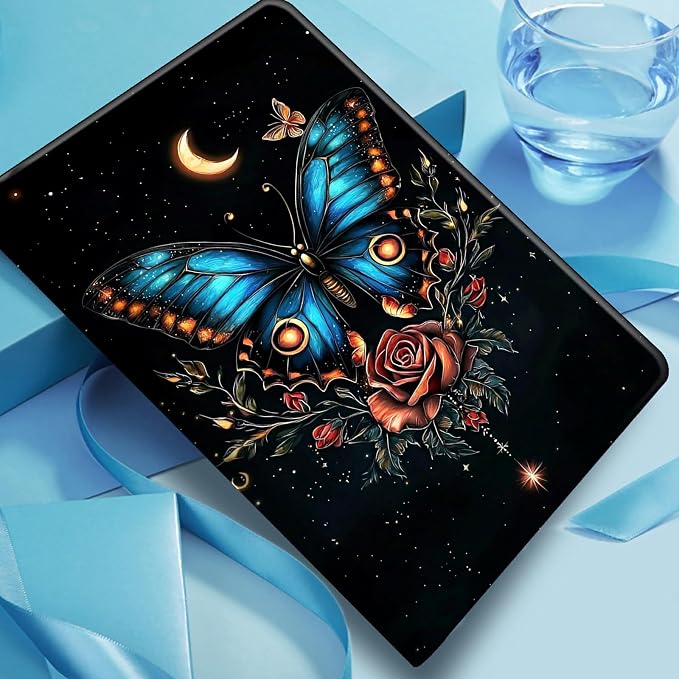 DIGTIALLL Case for Amazon Kindle Fire 7 Inch Tablet (9th/7th/5th Generation 2019/2017/2015 Release) PU Leather Smart Protective Cover with Auto Sleep/WakeBeach Palm Trees