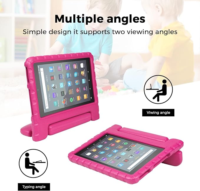 Kids Case for Fire 7 Inch Tablet 9th/7th/5th Generation Tablet (2019/2017/2015 Release) Kid-Proof &amp Shockproof Case Sturdy Soft Durable EVA Protective Cover with Convenient Handle Blue | Foldable