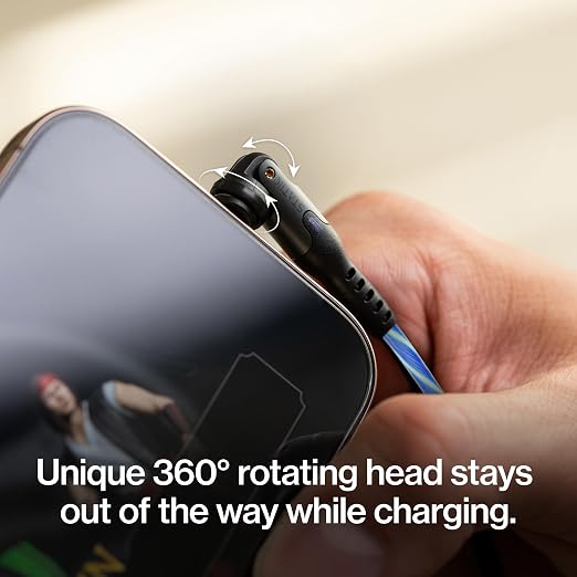Statik 360 Pro Magnetic Charging Cable - Type C Charger Fast Charging 3 in 1 USB C to USB C Cable Micro USB &amp iProduct Tips USB A Adapter Fits All Devices - 100W Fast Charger Black 10FT/3M