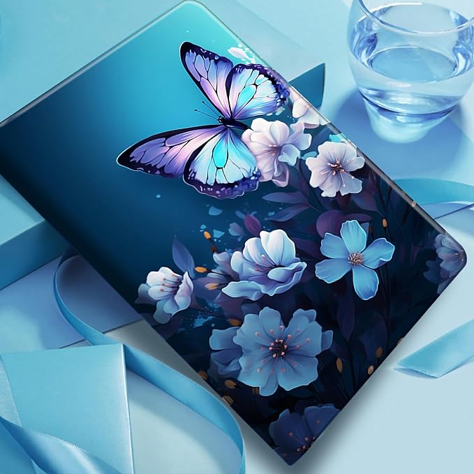 DIGTIALLL Case for Amazon Kindle Fire 7 Inch Tablet (9th/7th/5th Generation 2019/2017/2015 Release) PU Leather Smart Protective Cover with Auto Sleep/WakeBeach Palm Trees