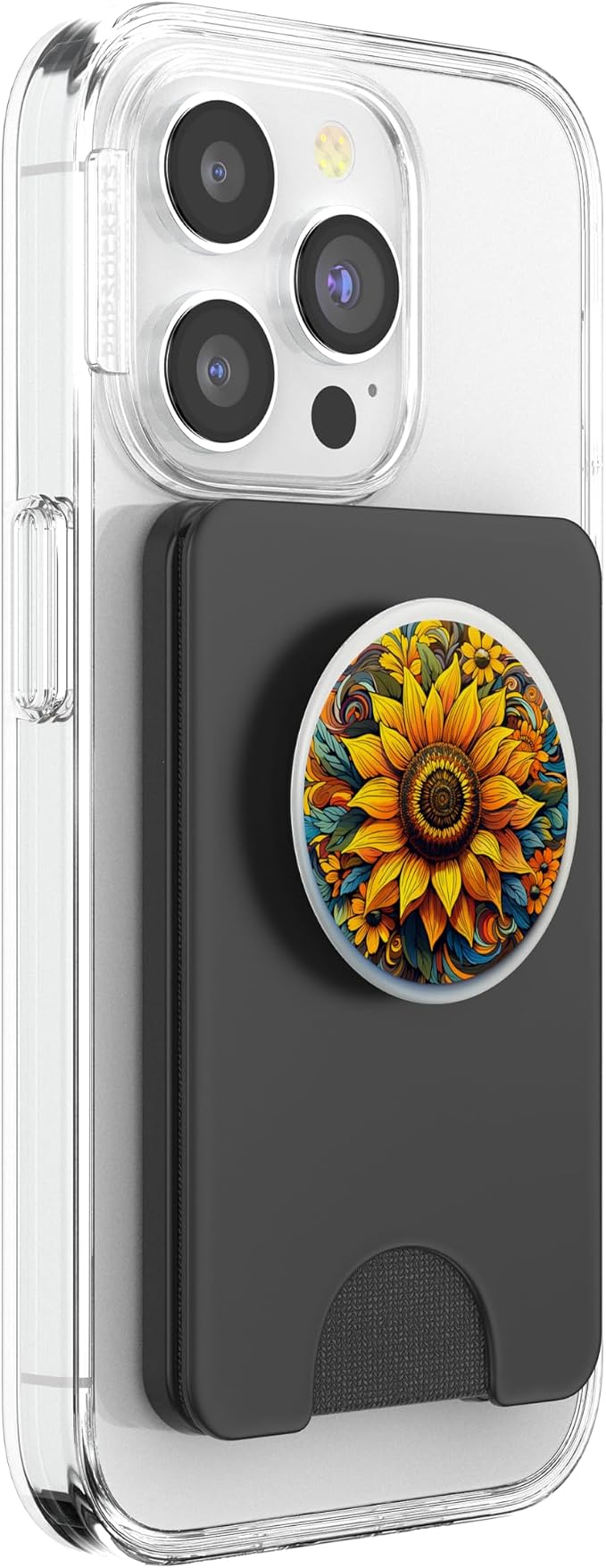 Mandala Geometric Watercolor Sunflower Pattern Floral Women PopSockets PopGrip for MagSafe