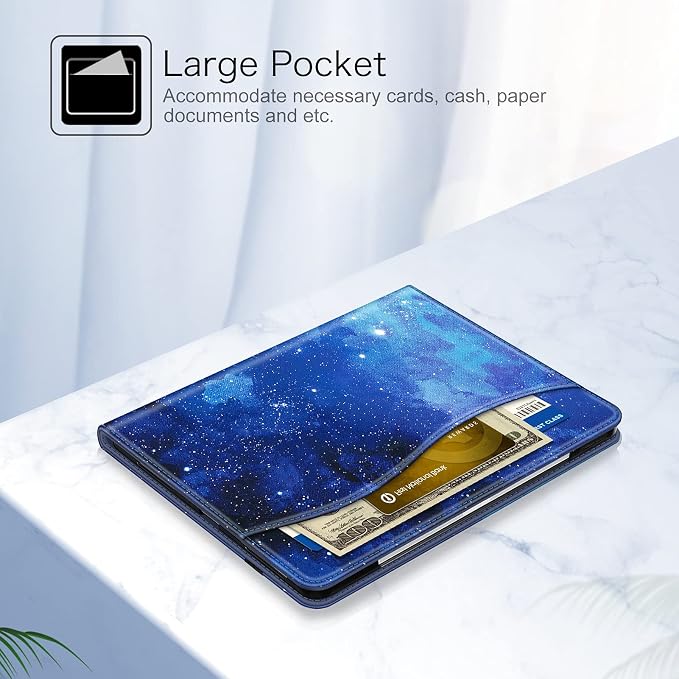 Fintie Multi-Angle Folio Case for iPad Pro 12.9 6th/5th/4th/3rd Generation | Multiple Viewing Angles Pencil Holder &amp Storage Pocket Drop Protection Pencil Charging Auto Sleep/Wake Blooming Hi
