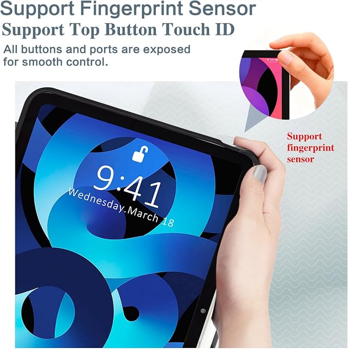 Vimorco Christmas Case for iPad (A16) 11th/10th Gen 11/10.9 inchAntlers | Multi-Angle Viewing Protective Folio Stand Shockproof CoverPencil HolderSupport Touch IDAuto Wake/SleepEssential Gift