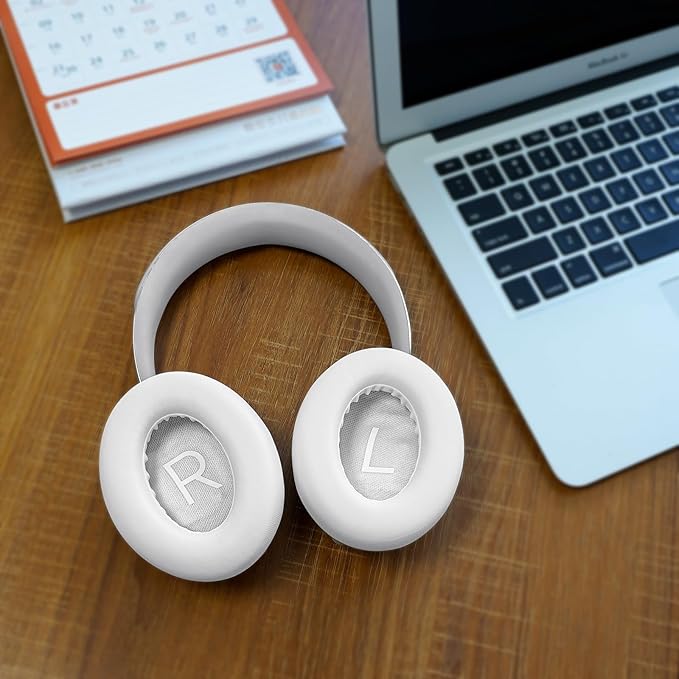 Replacement Ear Pads for Bose NC700 Noise Cancelling Headphones, Upgrade Protein Leather Earpad Cushions for Bose 700 Over-Ear Headset (Soapstone White)