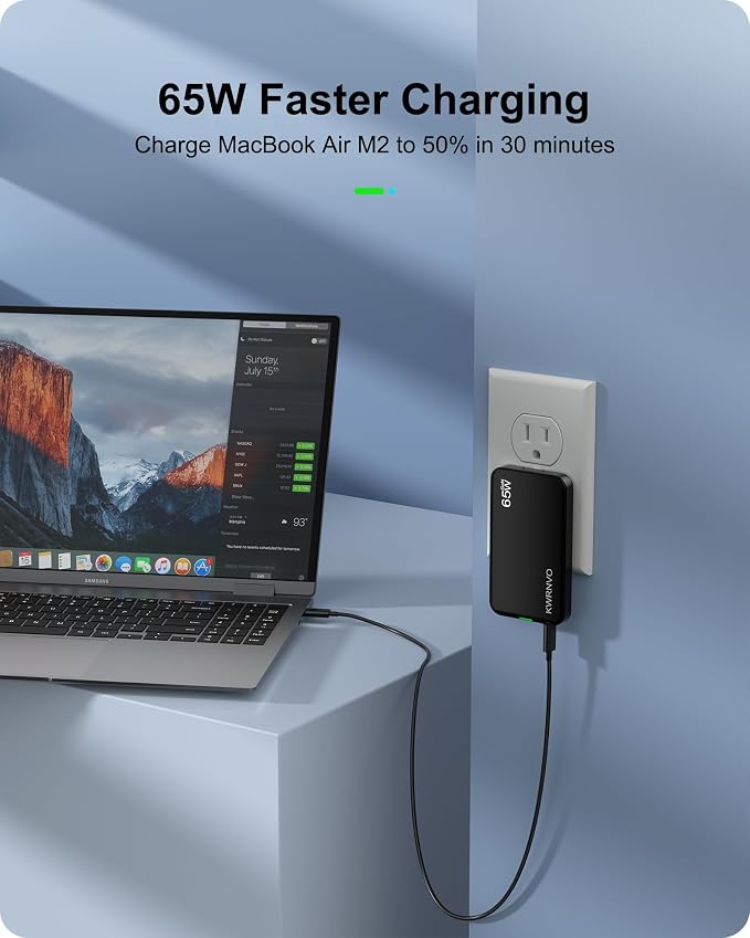 Flat USB Wall Charger 3 Ports Ultra-Slim Fast Wall Charger for Pixelbook iPad Pro iPhone 17/16/15/14 Black