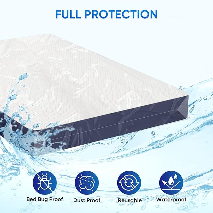 TICONN 2PK Plastic Mattress Bag for Moving Storage, Waterproof Mattress Protector Cover, Heavy-Duty Mattress Moving Supplies (1.5 mil, Twin)